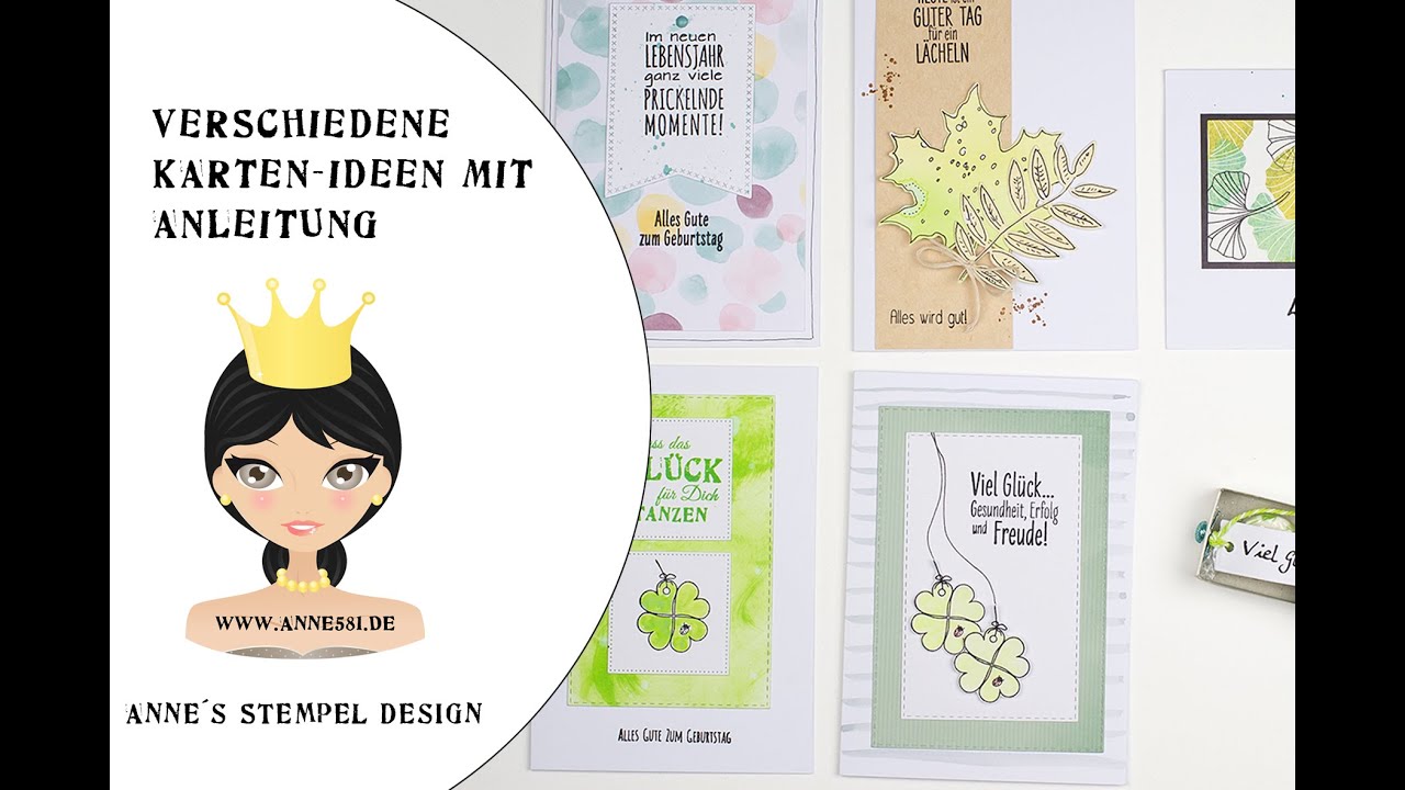 Anleitung / Tutorial, Karten basteln mit Stempel Sets von Annes Stempel Design (deutsch)