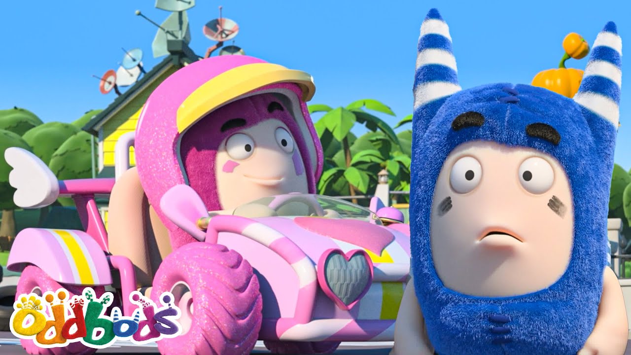 Wheels of Furry | Oddbods | Superhero Cartoon for Kids | Moonbug Kids