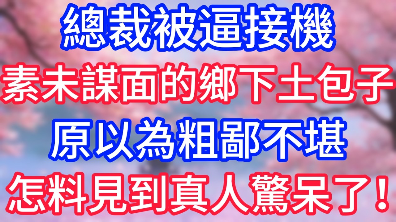 總裁被逼接機，素未謀面的鄉下土包子，原以為粗鄙不堪，怎料見到真人驚呆了！
