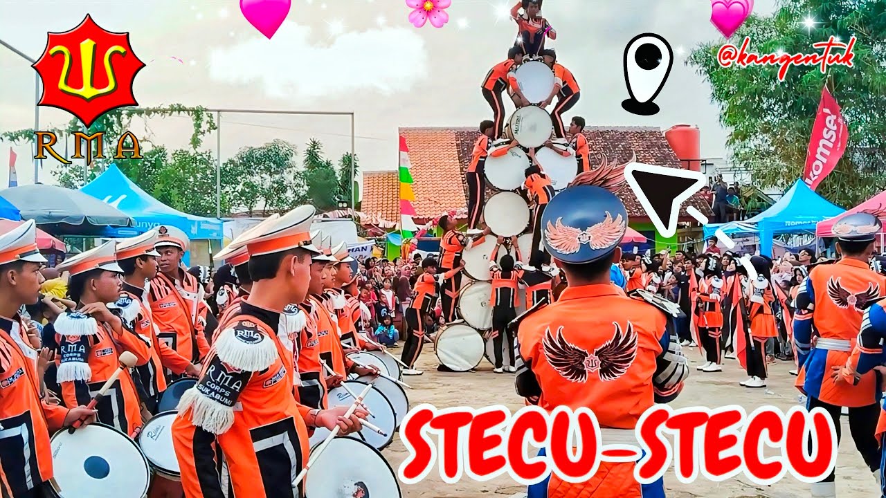 Drumband rma, cover STECU-STECU tampil di cibatu nagrak,aksi bikin tower yang keren
