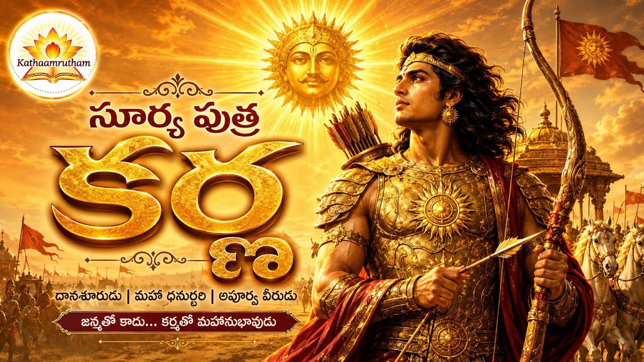 మహాభారతంలో కర్ణుడు పూర్తి కథ | Karna Life Story Telugu || Kathaamrutham