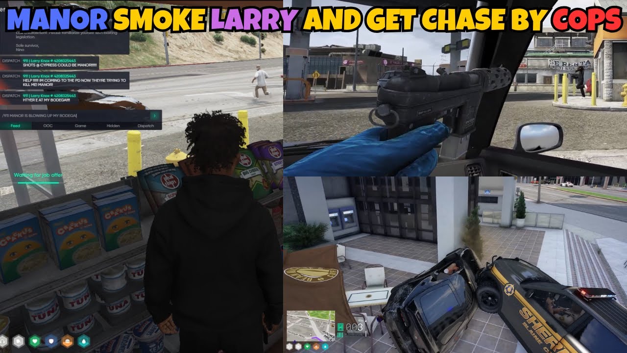 Larry Calls Cops After Manor Pull up to The Bodega & Mick Hits a Nasty Shot | NOPIXEL 4.0 GTARP