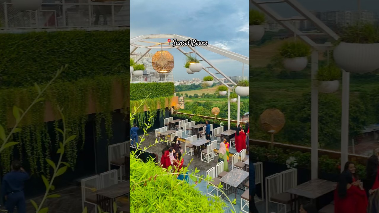 Sunset Beans,Mirpur 12 🥰 #shorts #rooftoprestaurant #restaurantdecoration