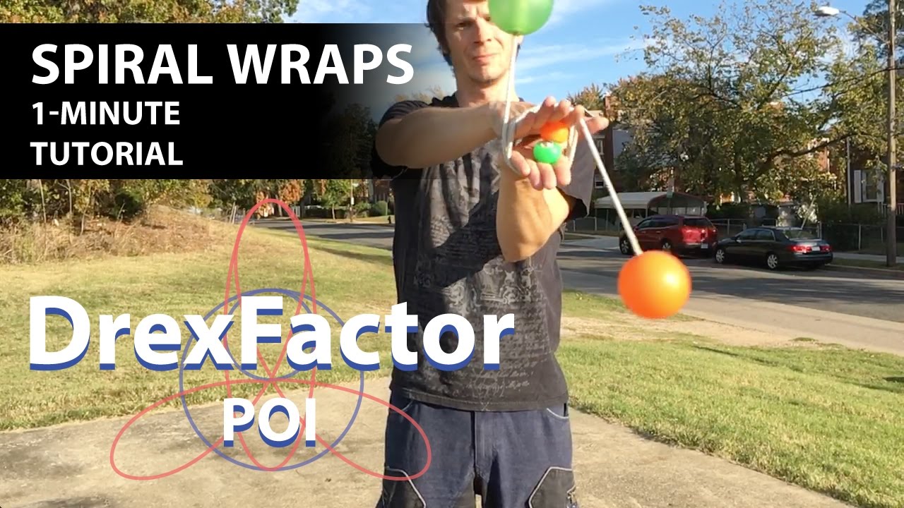 How to do Spiral Wraps for Poi: 1-minute tutorial