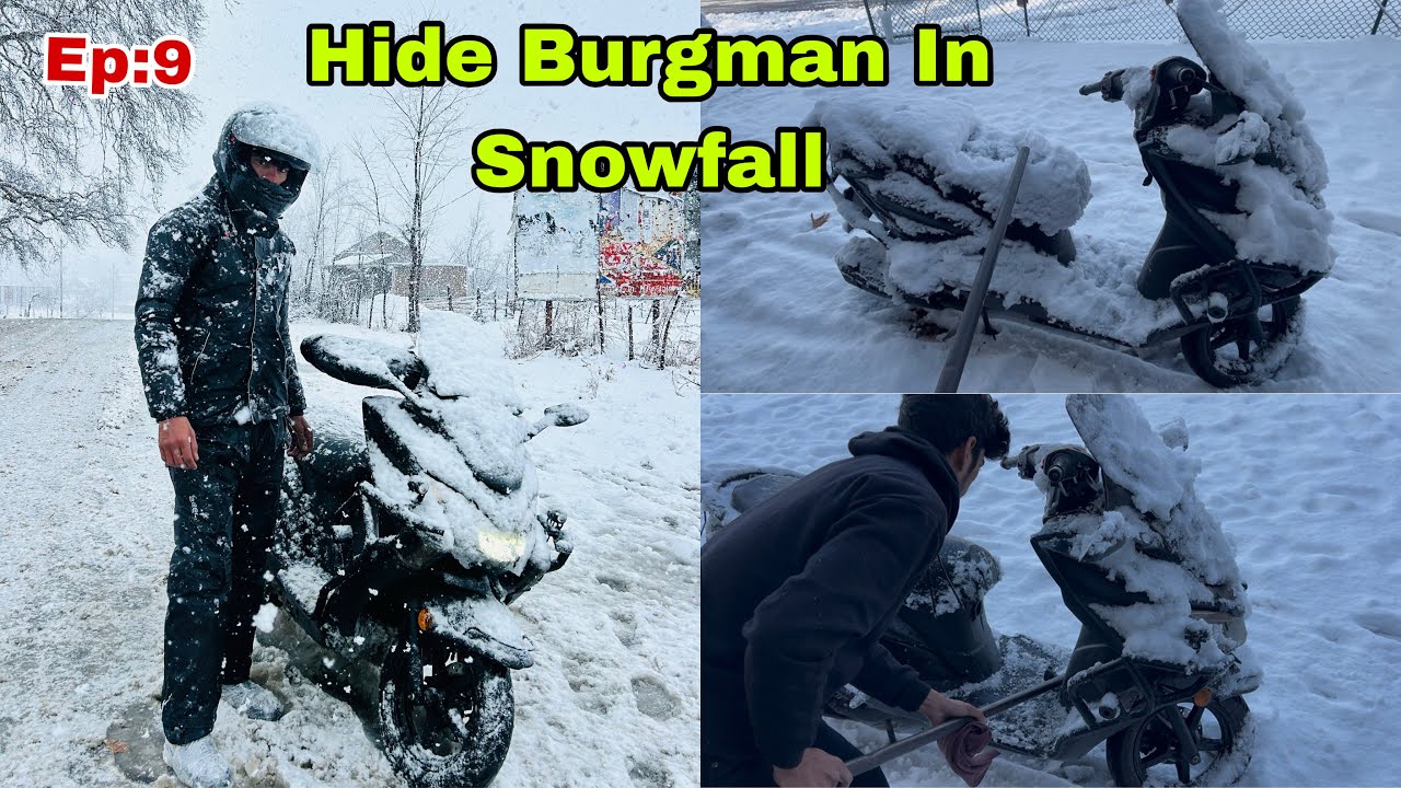 Ep:9 Snow Me Burgman Jam Ho gaya⛄️❄️