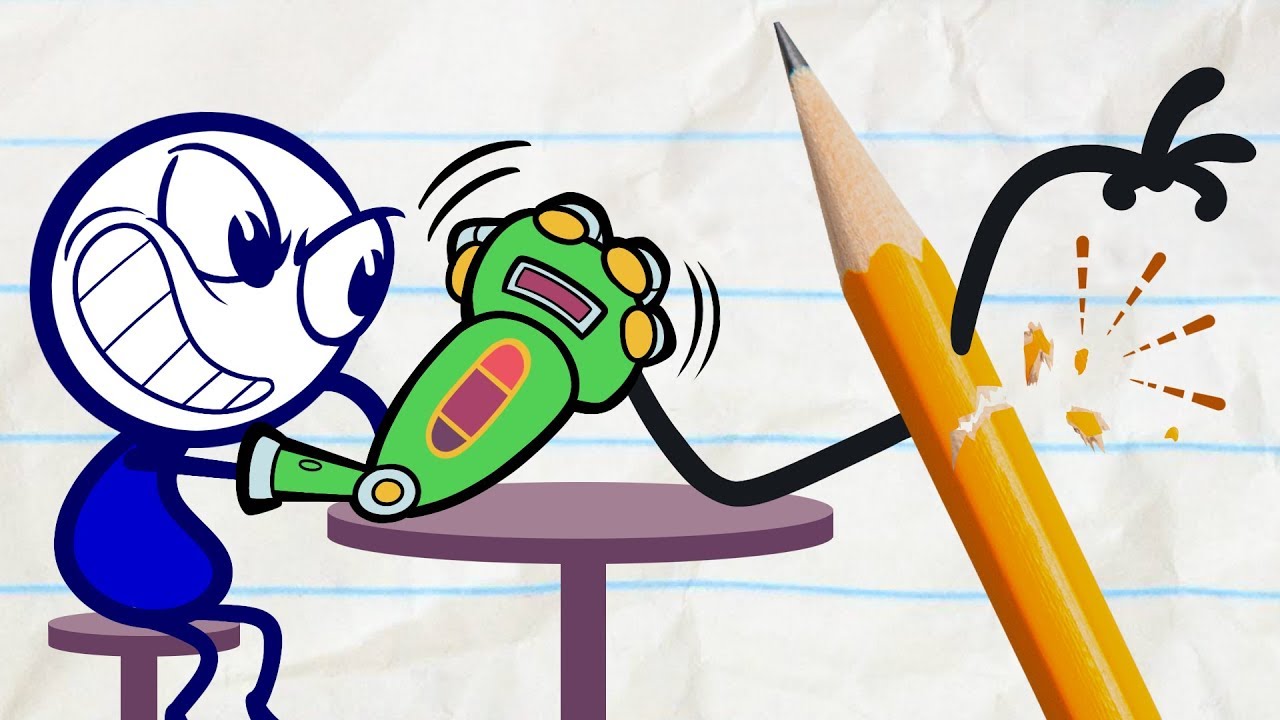 Pencilmate's NEW Robotic Arm! | Animated Cartoons Characters | Animated Short Films