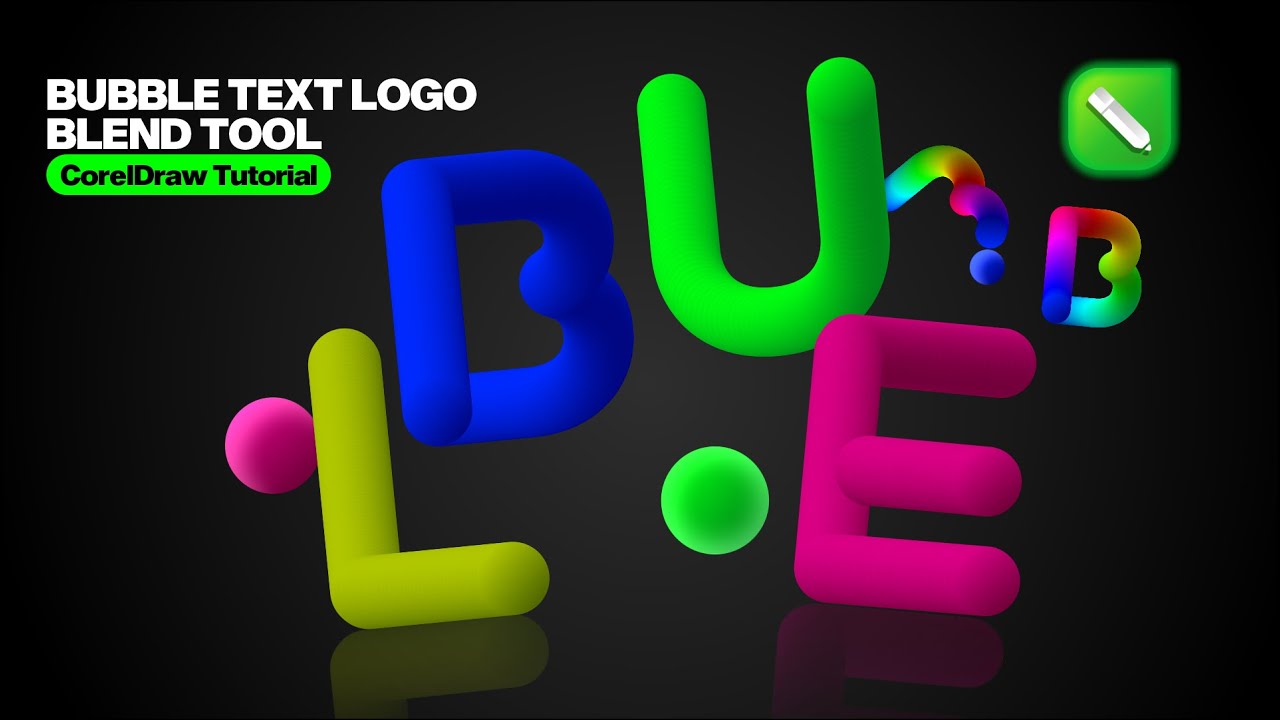 Create Eye-Catching Bubble Text Logo in Corel draw | Tutorial #hevlendordesigns #viral