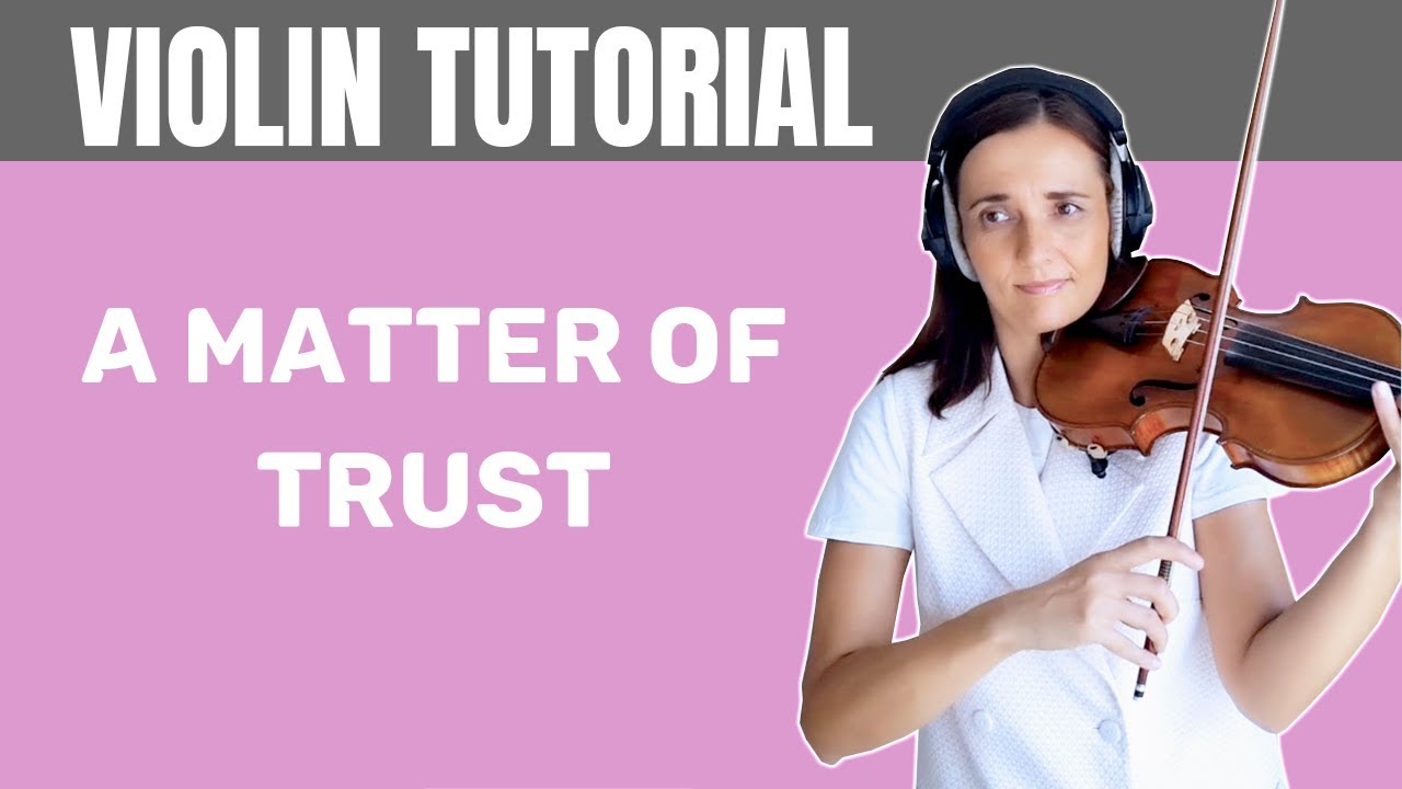 VIOLIN TUTORIAL in different tempos - A Matter of Trust by G.Luke - FREE accompaniment - CLOSE UP