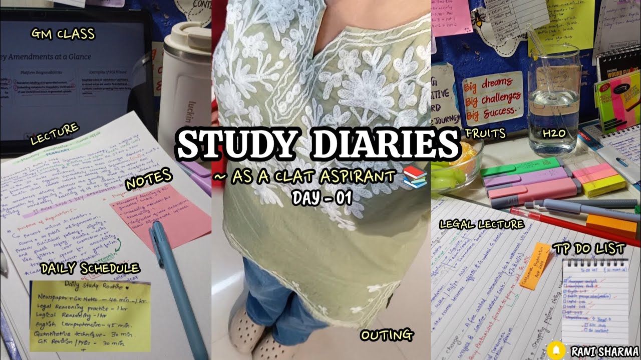 A Real Day in My Life as a CLAT Aspirant 📚 | Day 01 ✨