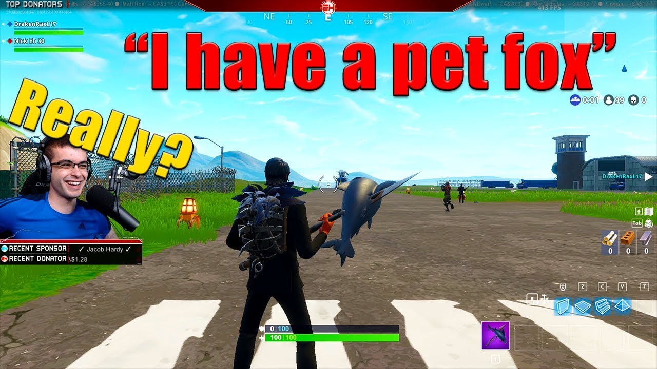 I met the happiest guy ever in Random Duos! (HE HAS A PET FOX)