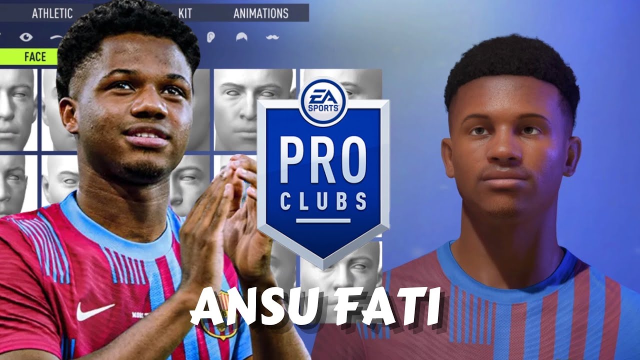 FIFA 22 Ansu Fati Pro Clubs Creation