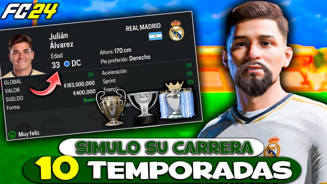 Simulo la Carrera de JULIAN ALVAREZ FC 24 Modo Carrera LITE!!