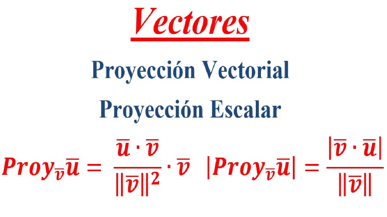 Vectores - Proyección Vectorial y Escalar