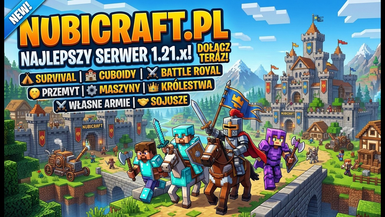 🏆 Najlepszy serwer minecraft survival w Polsce ?  ip: nubicraft.pl 1.21.X  [Minecraft Live]