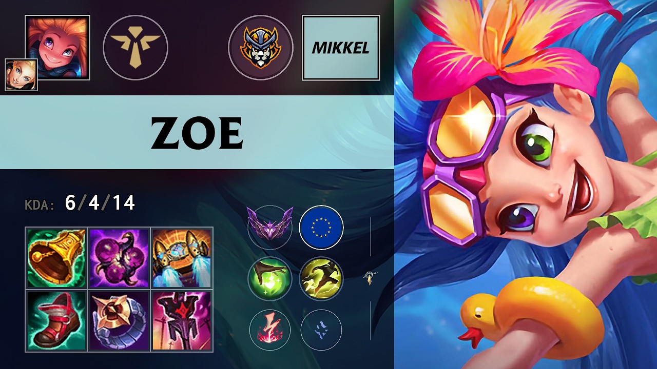 (SNSH Mikkel) Zoe Support vs Leona - EUW Master Patch 26.14