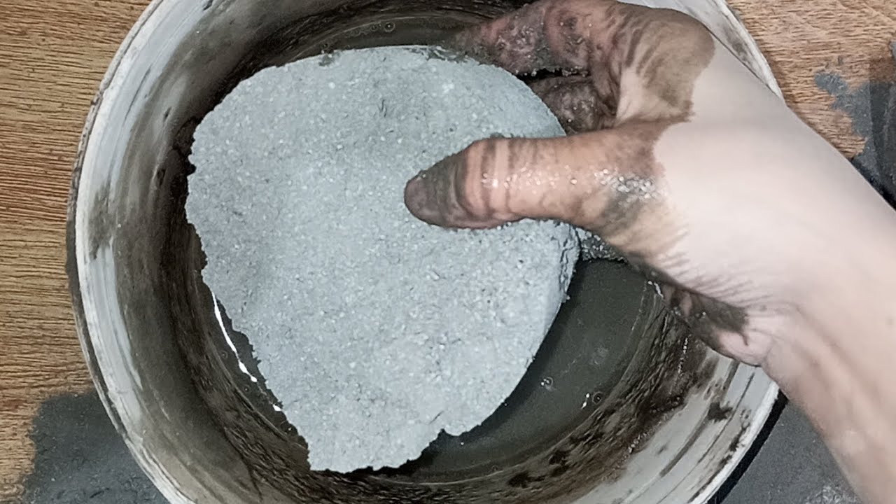 Pure cement cylinder water crumbling 🔥