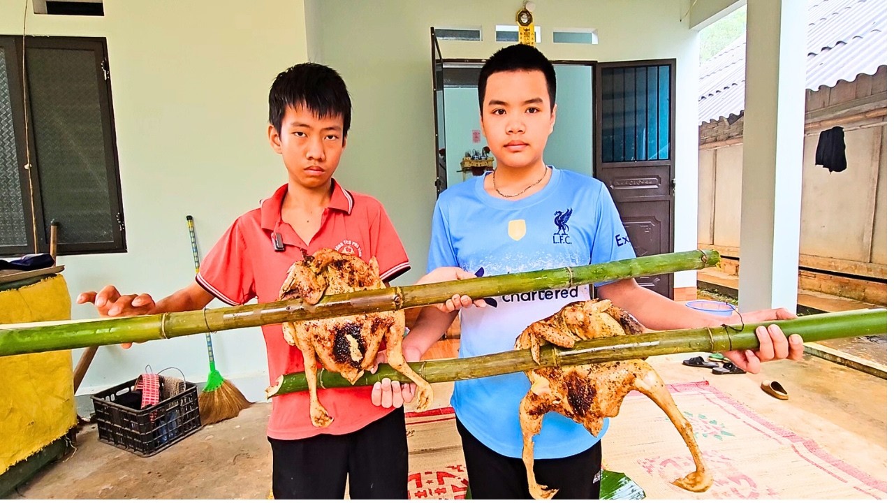 Đại tiệc Gà nướng gia vị vàng đen đông bắc quá ngon  - Đỉnh nhất mọi thời đại