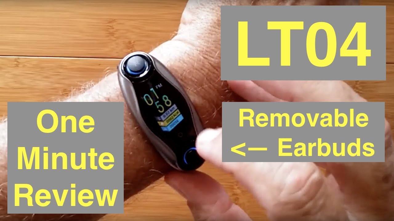LEMFO LT04 Enhanced Health/Fitness Smart Bracelet with Stereo Earbuds: One Minute Overview