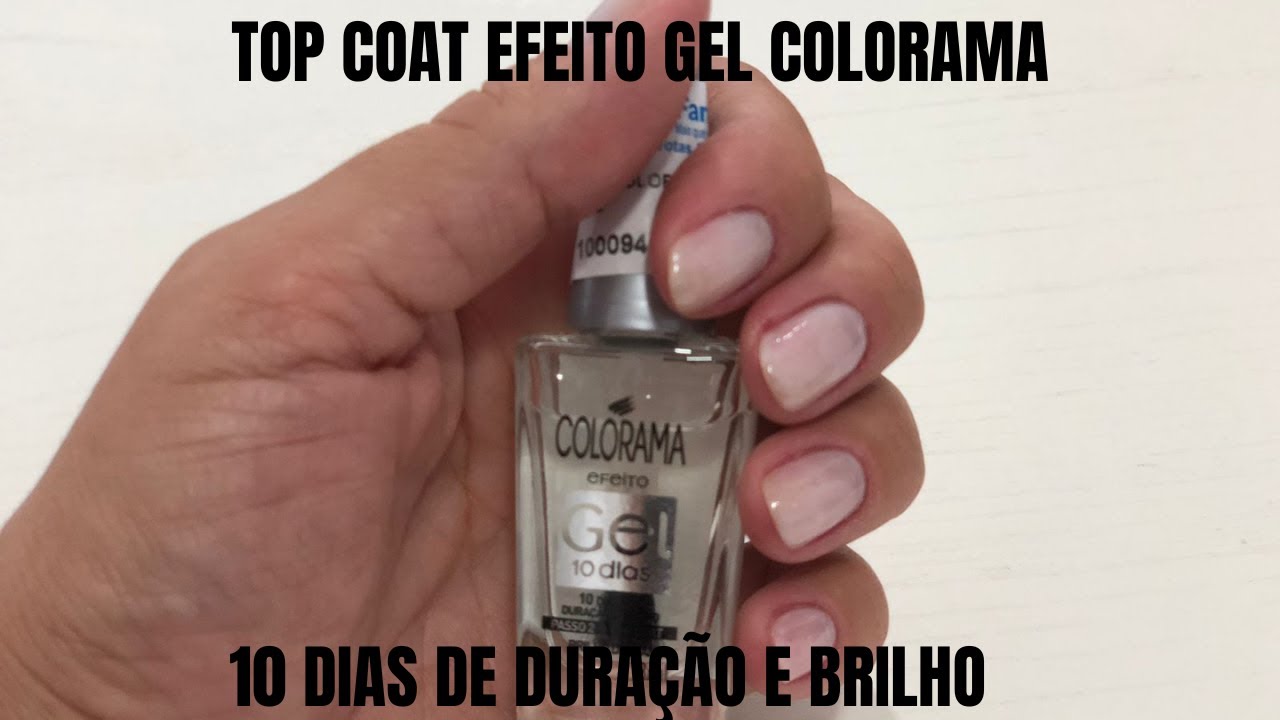 TOP COAT EFEITO GEL COLORAMA