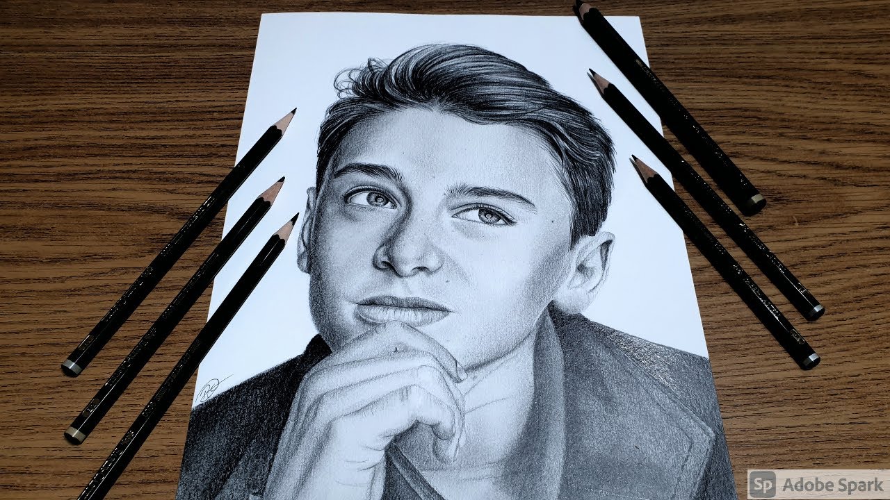Noah Schnapp Speed Drawing | Stranger Things time-lapse Portrait