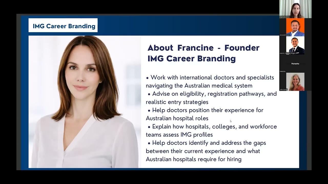 Webinar Closing the IMG Reality Gap - Positioning, Pathway and AMC Clinical