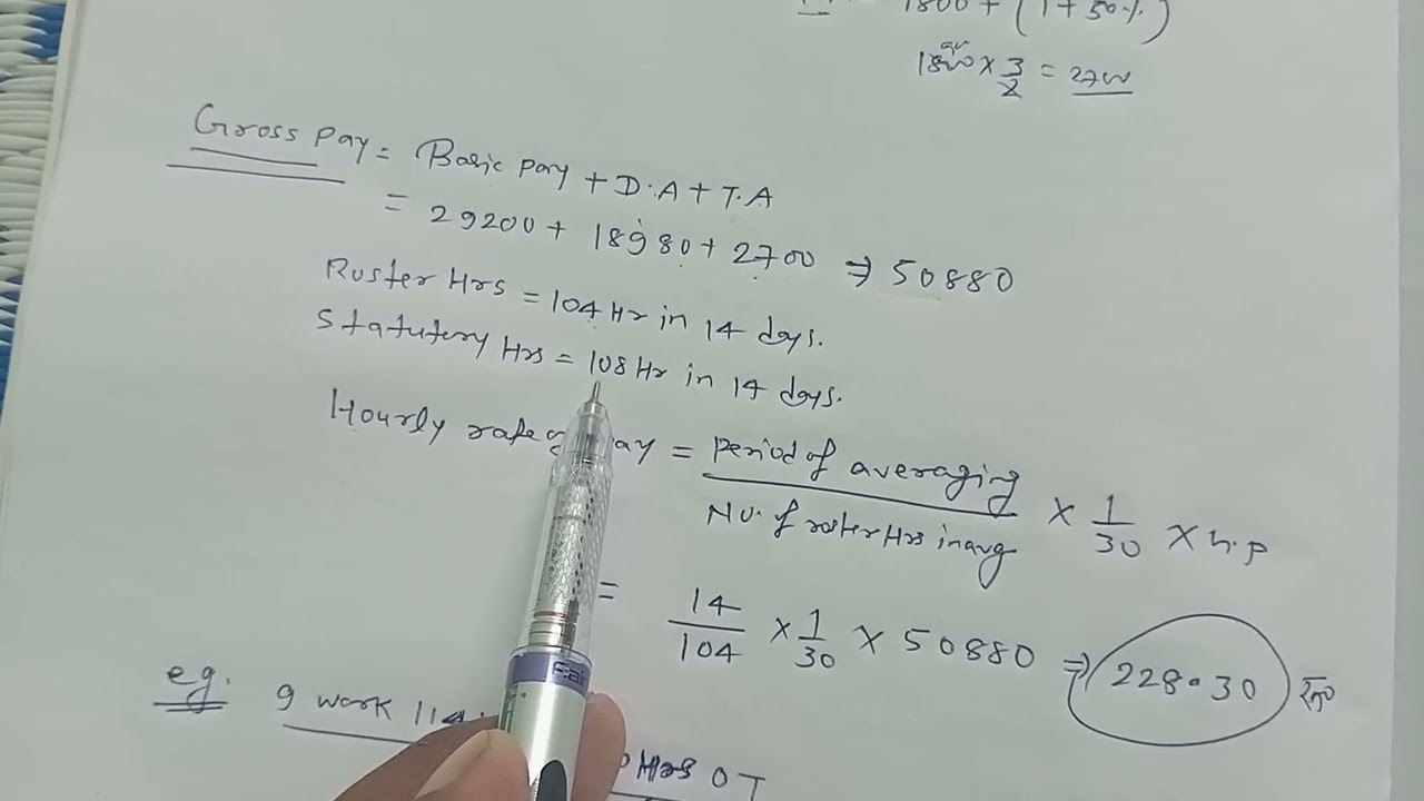 Railway Train manager overtime and night duty calculation...