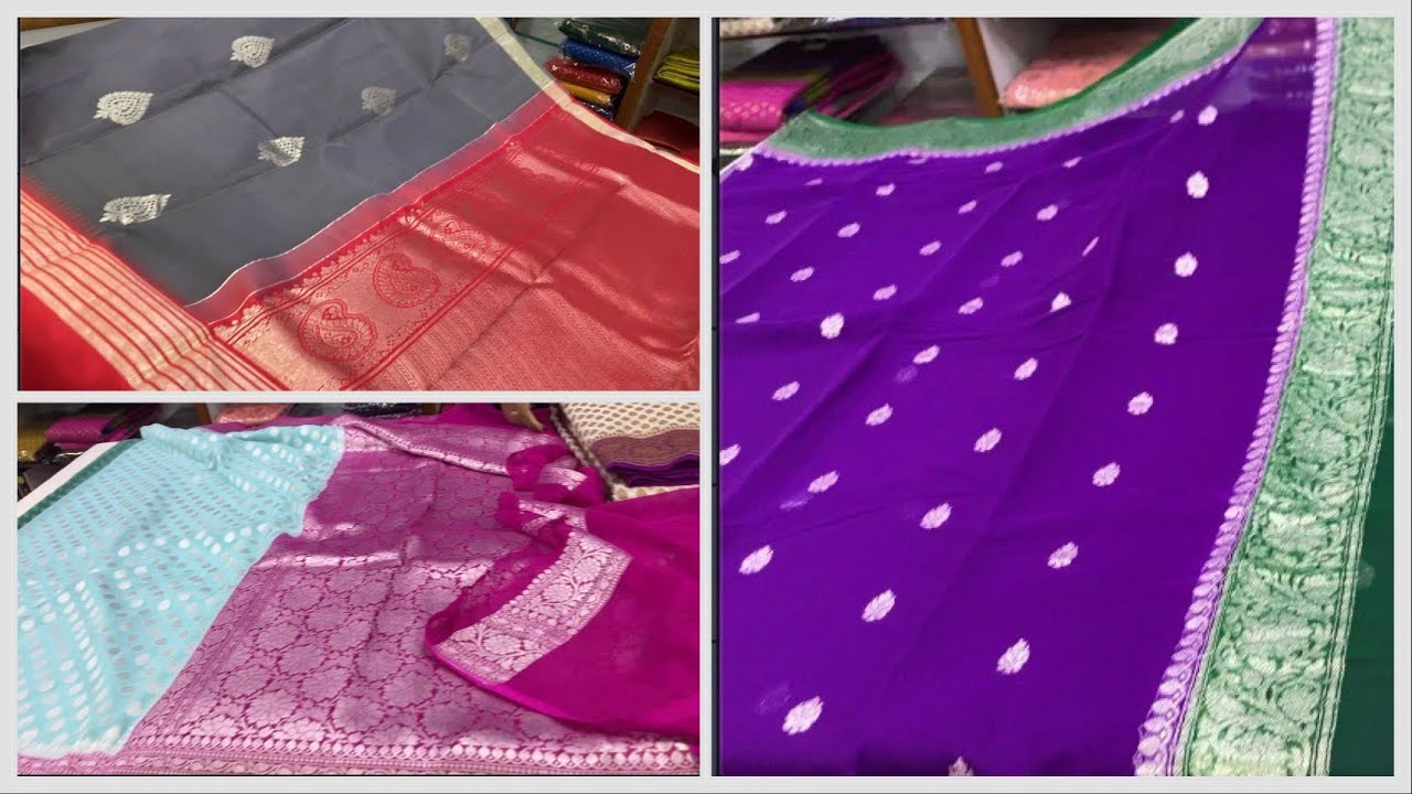 Kanjivaram, Khaddi Georgette, Khaddi Chiffon ಸೀರೆಗಳು ತಯಾರಕರಿಂದ ನೇರವಾಗಿ😍