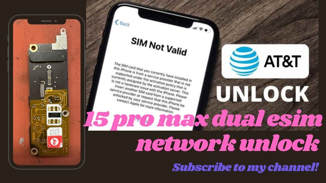 iPhone 15 pro max dual esim AT&T NETWORK UNLOCKby hardware solution#apple #esimmod #networkunlock