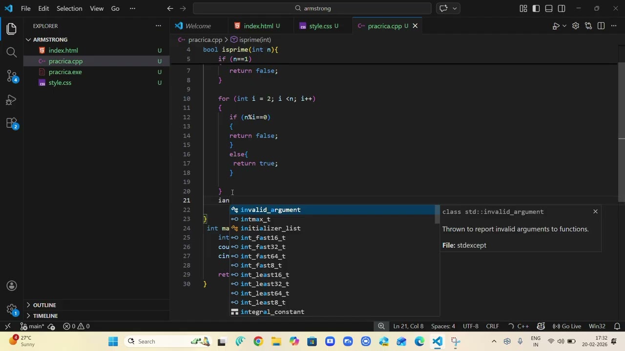 finding prime numbers in a given range using functions and loops in the c++ programming language