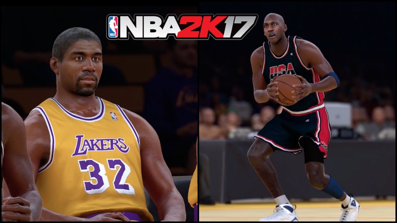 NBA 2K17 - '92 Dream Team vs '87 Showtime Lakers - Full Game