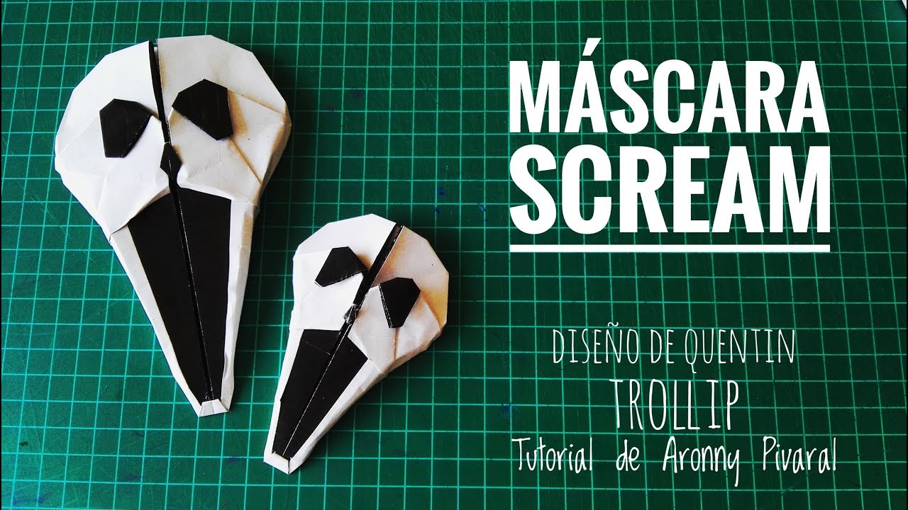 💀 Máscara de Scream 🎃 Diseño de Quentin Trollip ▶️ Tutorial de Aronny Pivaral