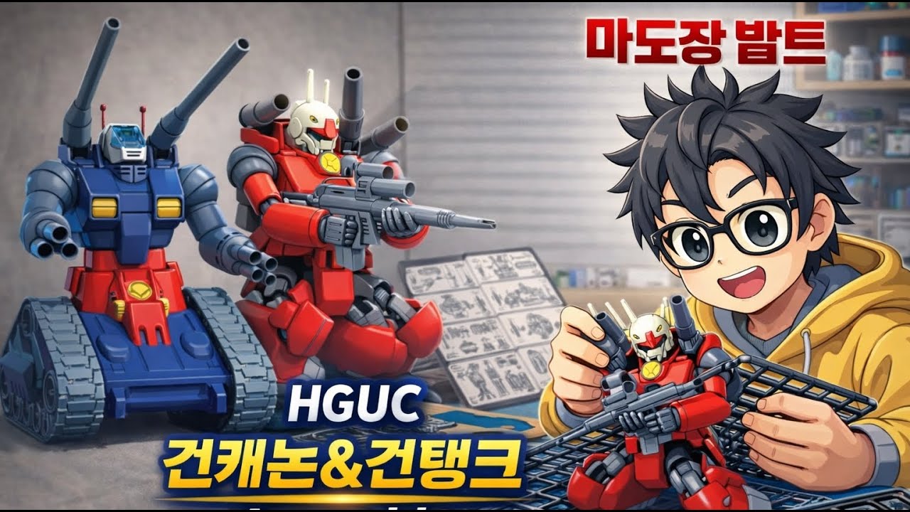 [마도장 마커도색] HGUC 건탱크에 금속표현을 해봅시다