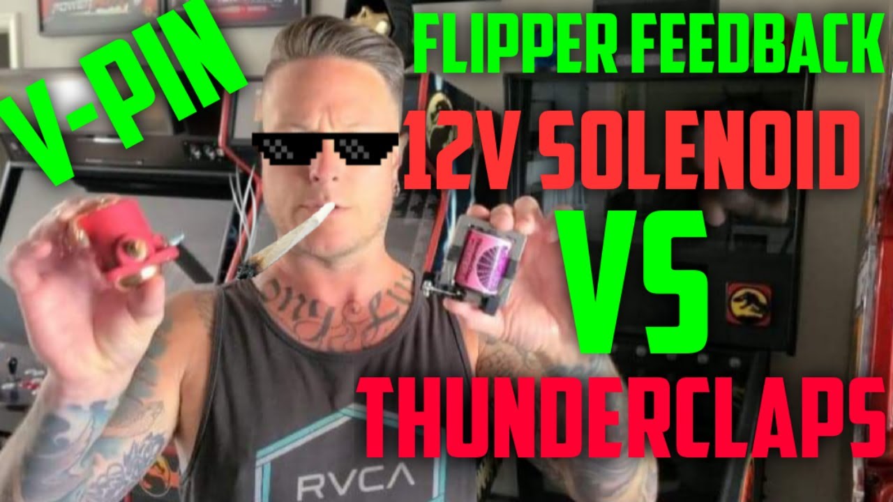 Virtual Pinball Flipper Feedback Part 2!!! 12V Solenoids VS Thunderclaps