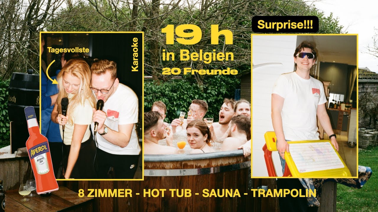 WIR ÜBERRASCHEN UNSERE FREUNDE IN BELGIEN I Party Vlog