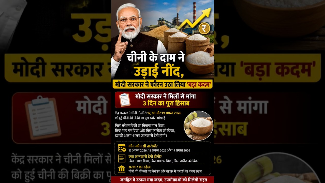 Government Tightens Sugar Sale Rules | Every Transaction Must Be Reported #SugarPrices #Sugar#Shorts