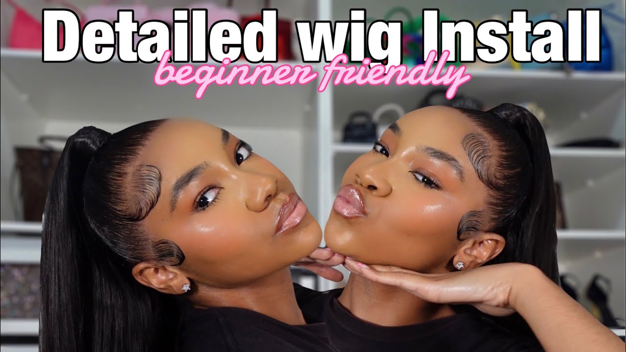 how to install a flawless half up half down ponytail on a lace frontal wig| Luvme Hair