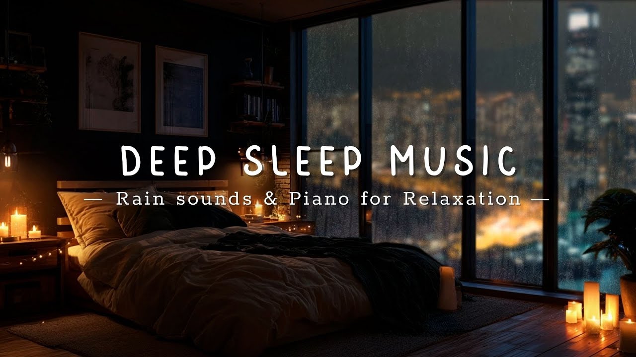 Insomnia Relief Tonight | Deep Sleep Music with Soft Rain & Healing Piano for Stress Recovery