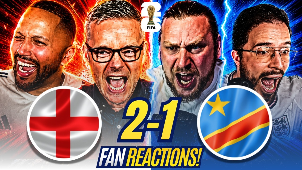 England Fans CRAZY 🥳 Reactions to England 2-1 DR Congo | FIFA World Cup Fan Reactions