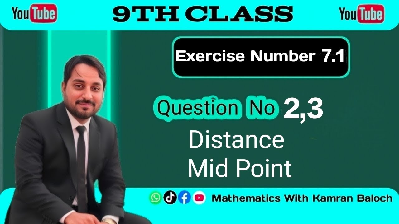 9th Class Math New Book | Exercise 7.1 Question No.2,3 | PTB Lahore