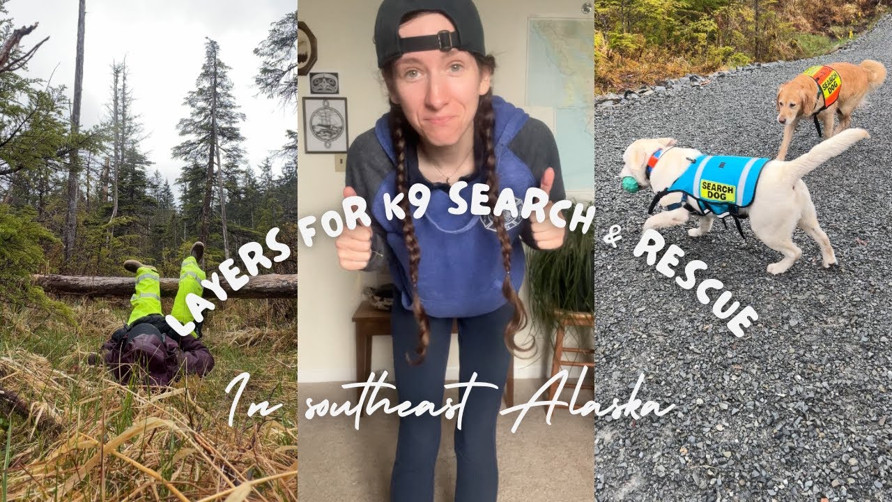 layers in southeast Alaska helping the search & rescue K9 team