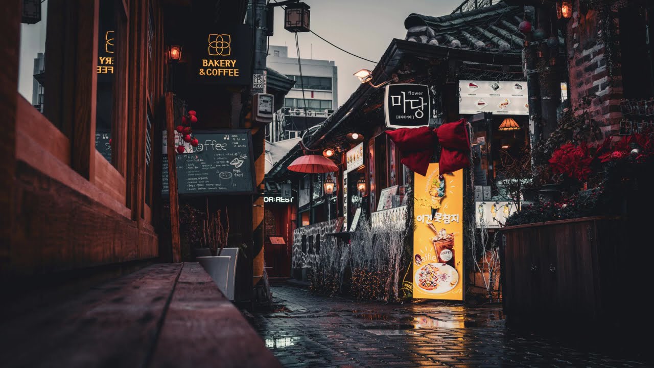 Cozy Rainy Cafe Ambience ☕ Relaxing Jazz Music - 2 Hours Instrumental BGM for Study & Focus