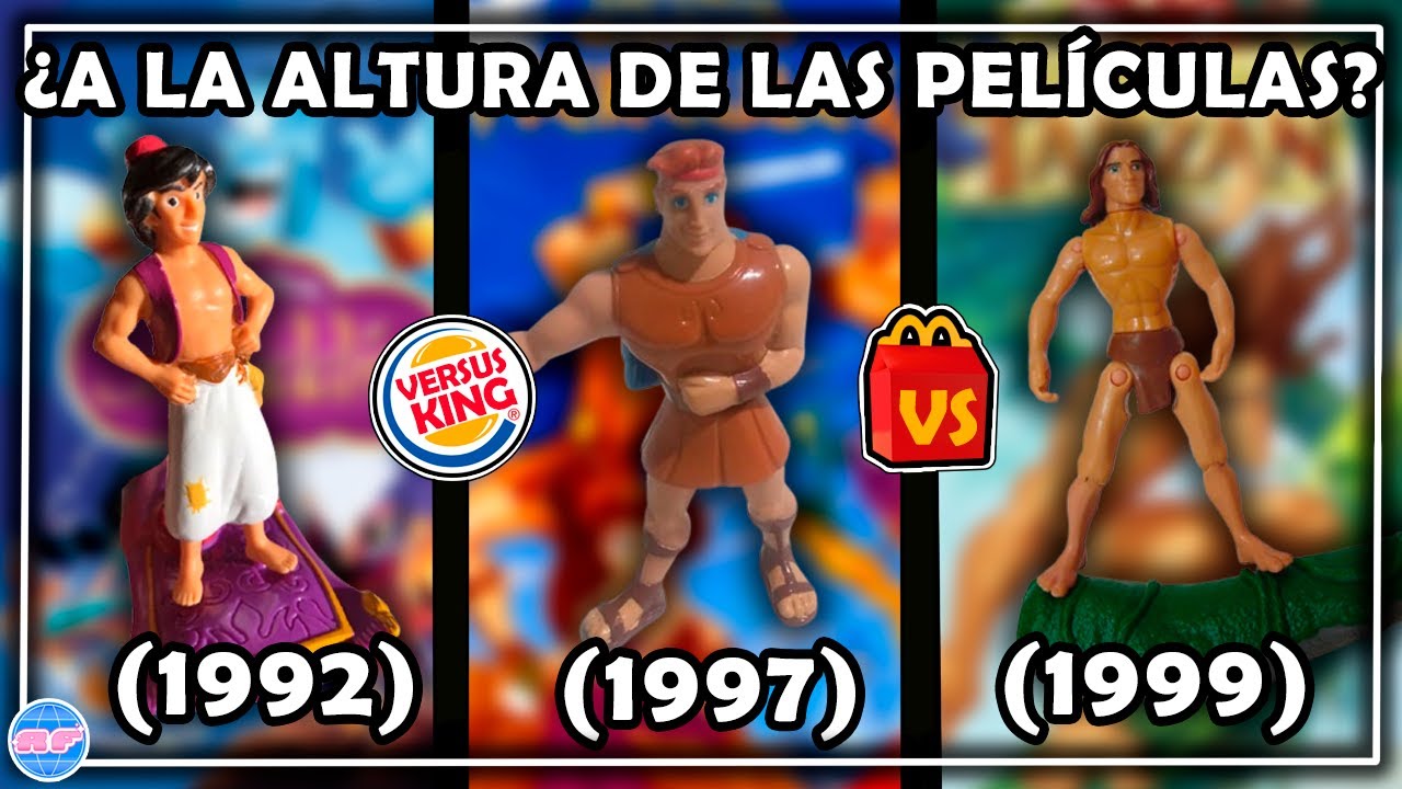 Duelo de HAPPY MEALS • ALADDÍN (1992) VS HÉRCULES (1997) VS TARZÁN (1999)
