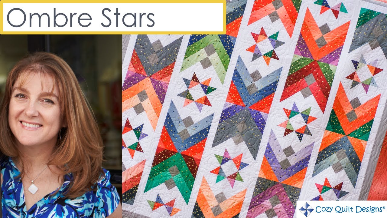 Ombre Stars Presentation - Strip Presentation by Cozy Quilt Designs
