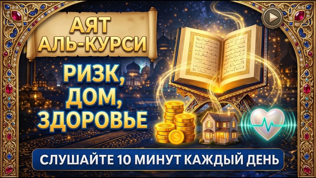 Аят аль-Курси — Мощная молитва для достатка, дома и здоровья | Слушай 10 минут каждый день
