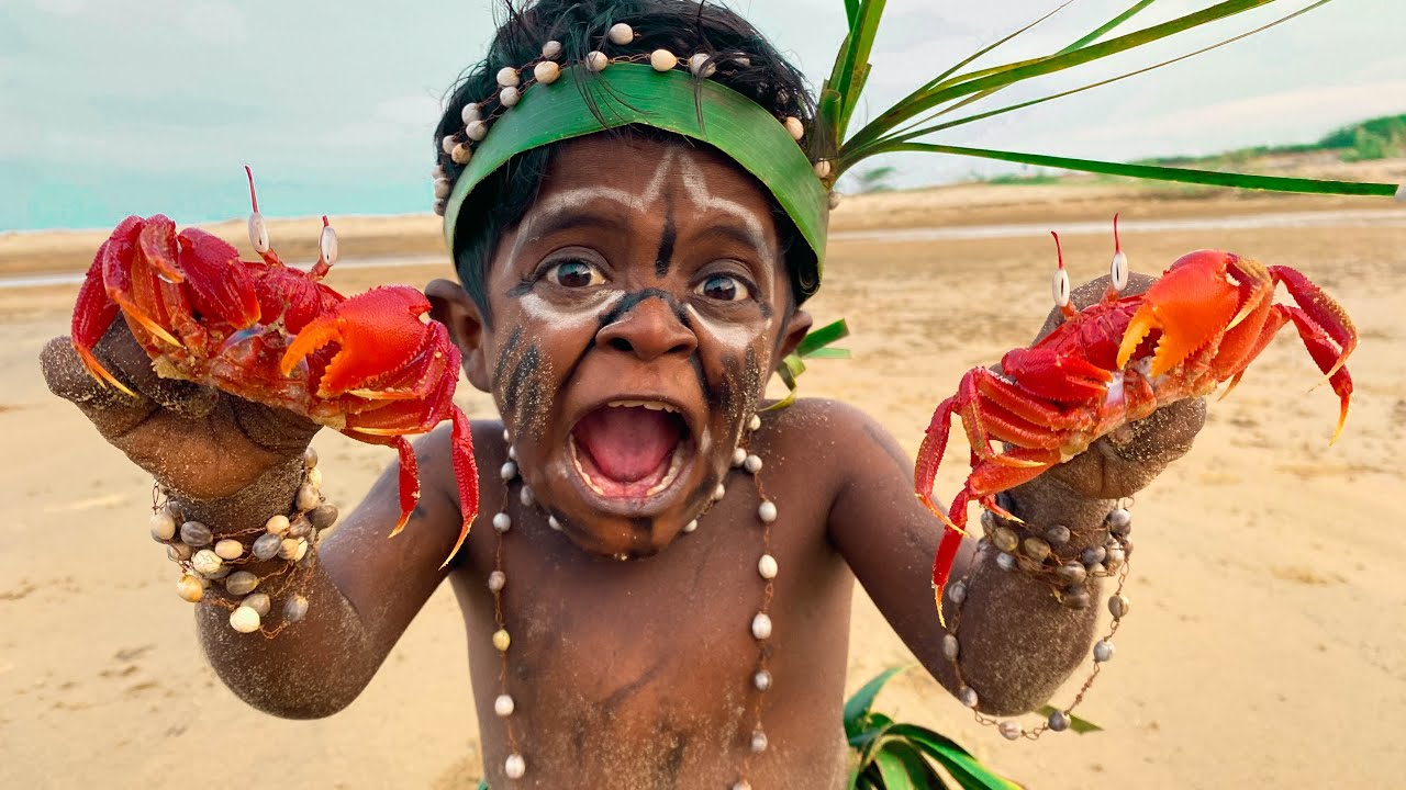 காட்டுவாசி குட்டிபுலியின் நகைச்சுவையான சிகப்பு நண்டு வேட்டை|Tribal KUTTI PULI FUNNY Red Crab Hunting