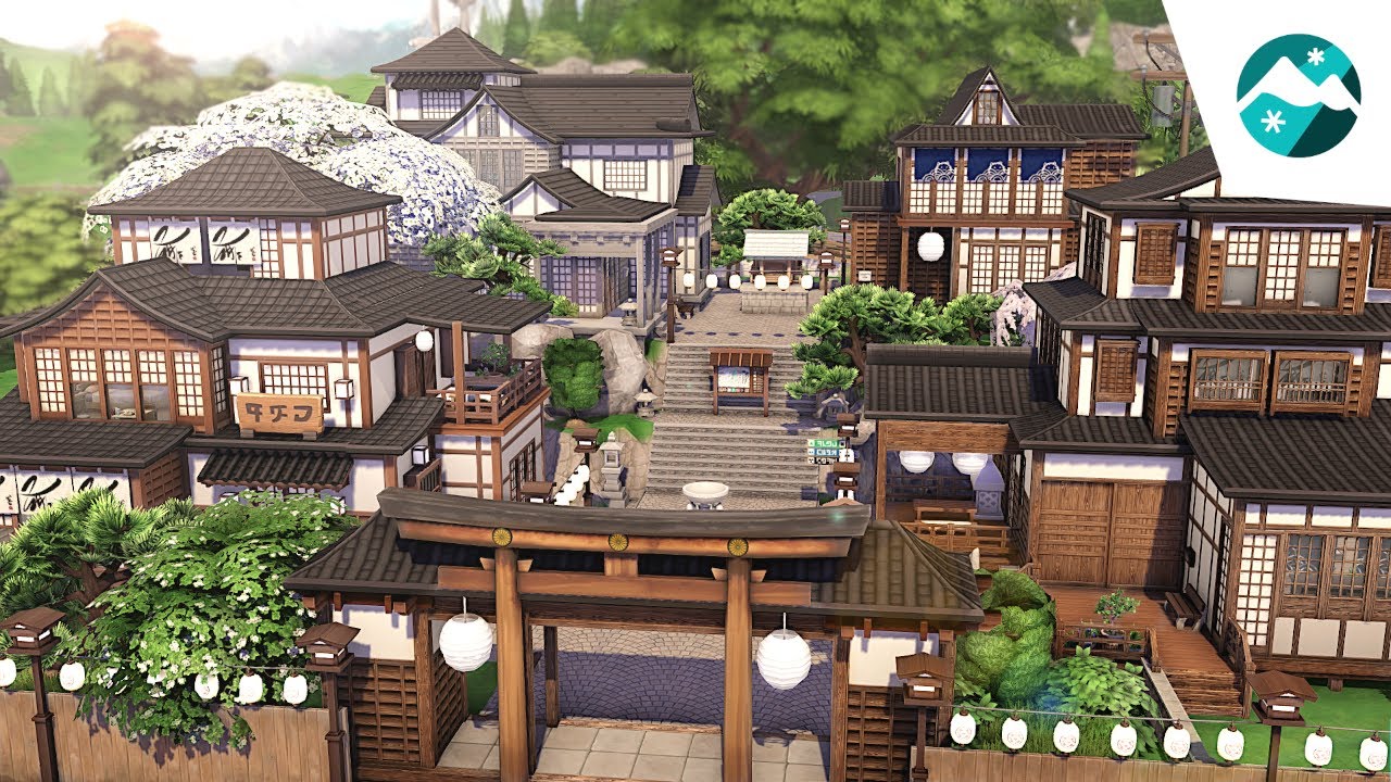 ЯПОНСКАЯ ДЕРЕВНЯ 🏯🗾 — The Sims 4 Снежное путешествие | THE SIMS 4 — Скоростное строительство (БЕЗ...