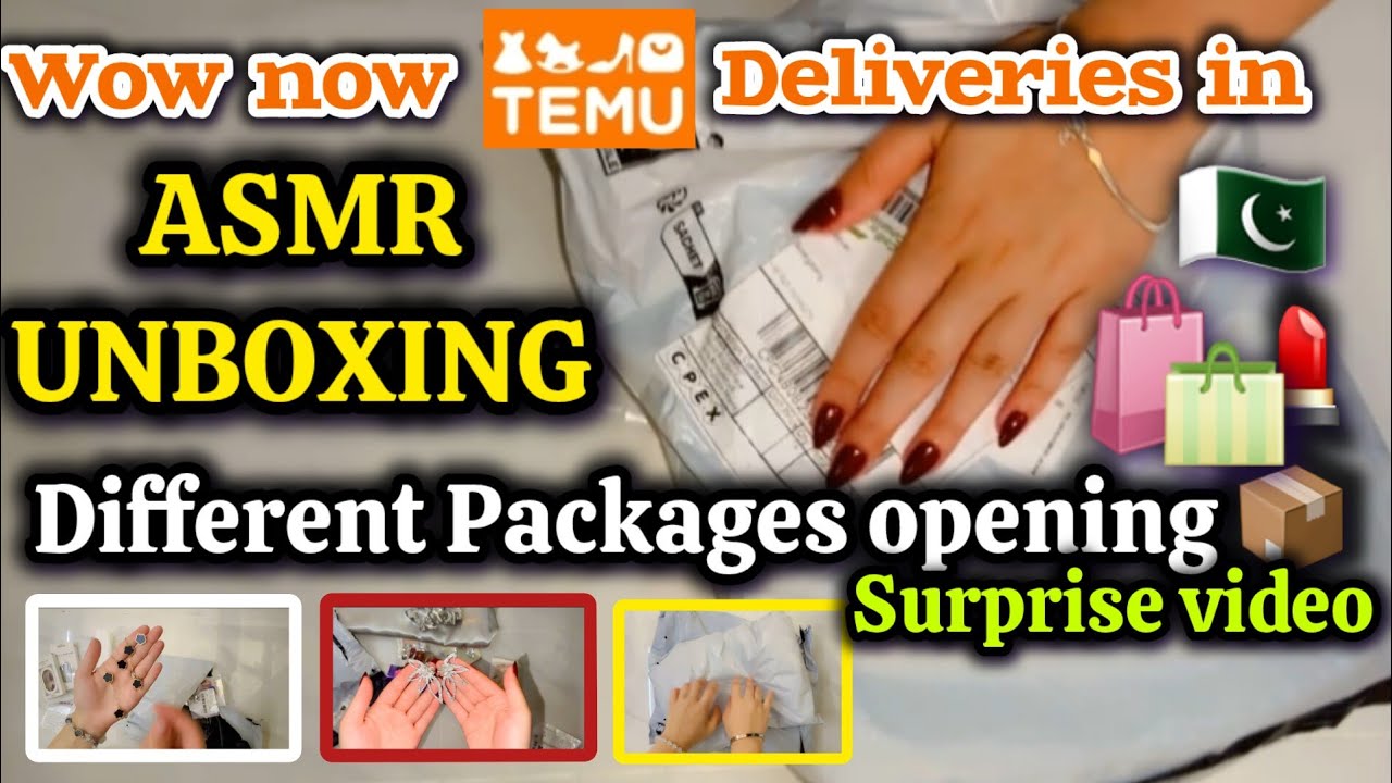 ASMR Temu Unboxing No Talking Multi parcels Unboxing In Only One ASMR Video | Now Temu In Pakistan💃💞