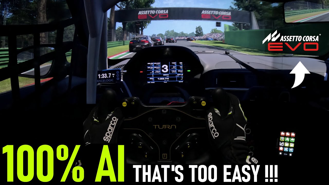 Driving against the STRONGEST AI in AC EVO [Triple Screen & Motion Sim Setup]