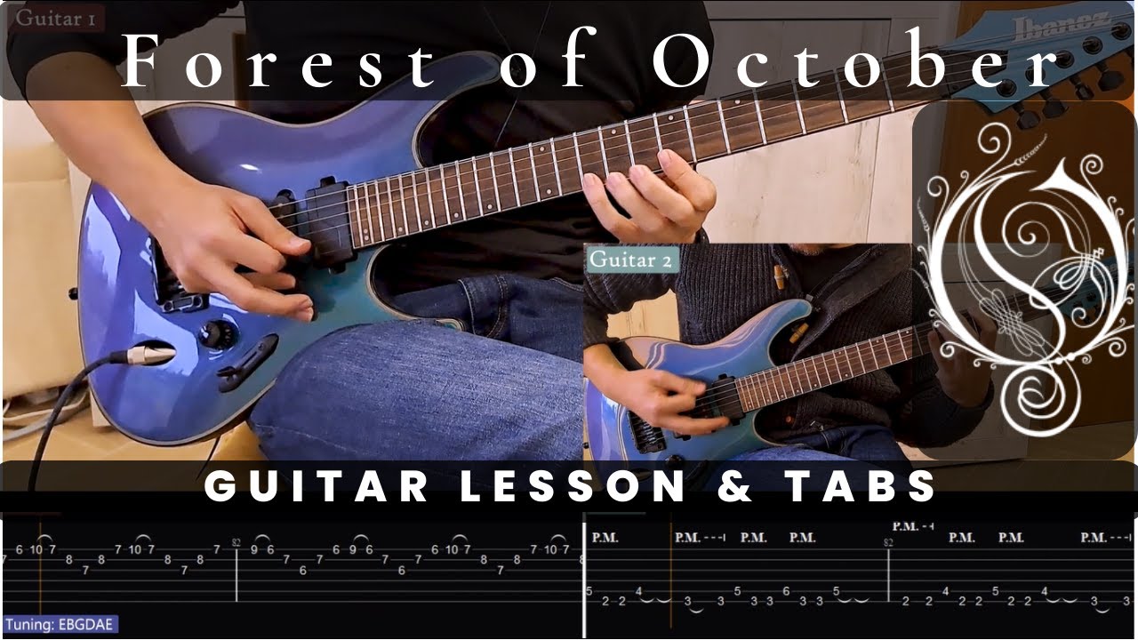 Opeth - Forest of October (guitar lesson + tab + backing tracks)