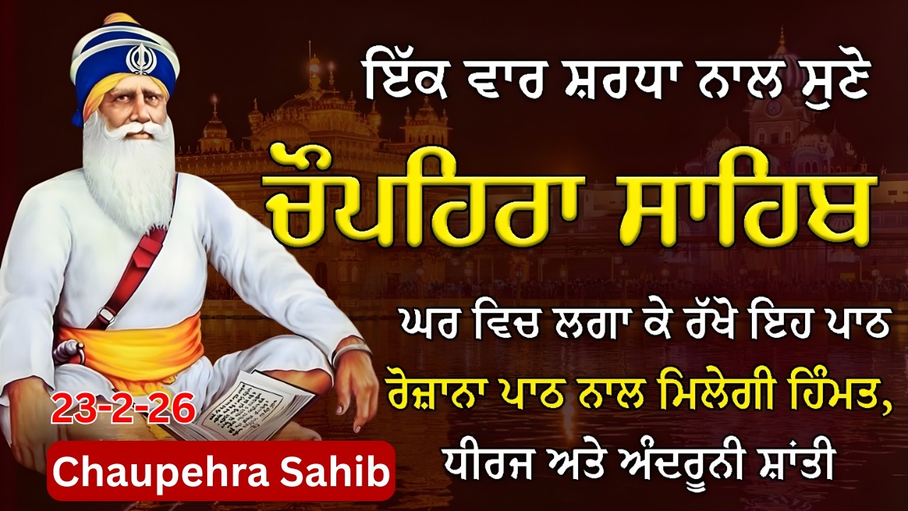 23-02-26 G. Shaheed Ganj Sahib - Chopehra Sahib Path - Dhan Baba Deep Singh Ji - Japji Sahib #wmk